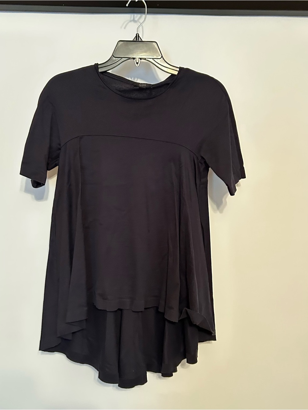 COS Black Layered Short Sleeve Tunic